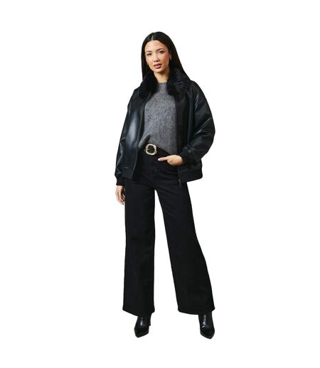 Blouson d'aviateur femme noir Principles