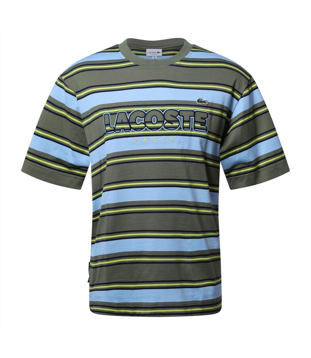 T-shirt Manches Courtes Homme Vert Kaki Lacoste-1