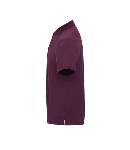 Mens Coolchecker Pique Polo Shirt Aubergine Premier