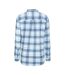 Womens/ladies Balsam Brushed Flannel Longline Shirt Blue Mountain Warehouse-2