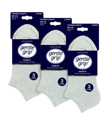 9 Pairs Ladies Diabetic Trainer Socks |  Ankle Socks Swollen Feet