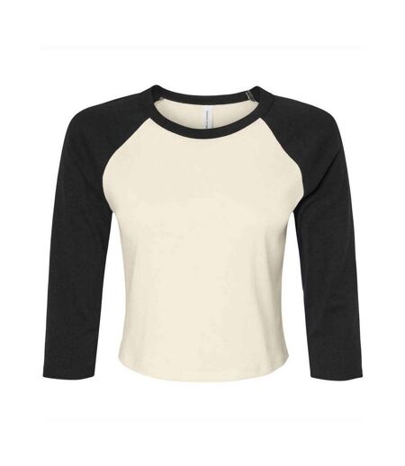 T-shirt femme beige pâle / noir Bella + Canvas