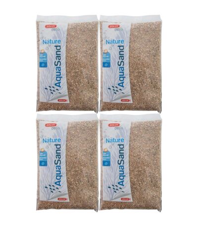 Sol décoratif naturel Aquasand nat rivière 1kg (Lot de 4)