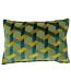 Riva - Housse de coussin PAOLETTI DELANO JACQUARD (Bleu sarcelle / Doré) (60 cm x 40 cm) - UTRV2080