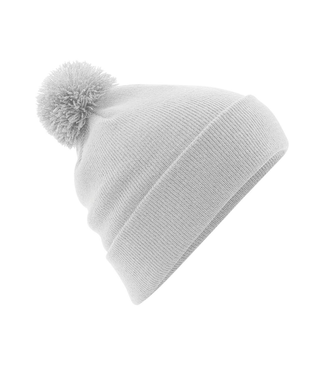 Unisex Adult Original Pom Pom Beanie Light Grey Beechfield-1