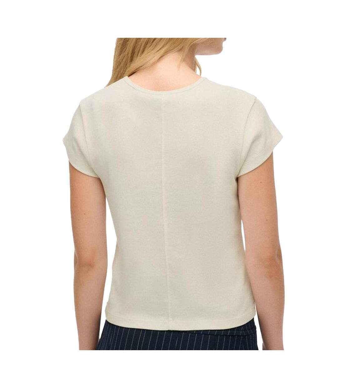 T-shirt blanc femme superdry athletic essential-2