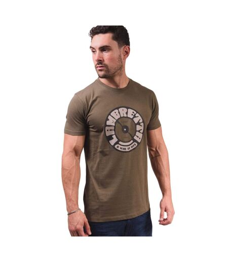 T-shirt Style Disque Vinyle Homme Kaki Lambretta