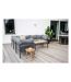 Table basse de jardin en alu et teck Brasilia Blanc-4