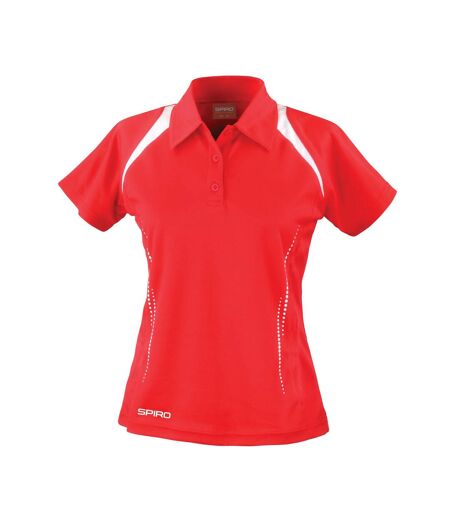 Polo team spirit femme rouge / blanc Spiro