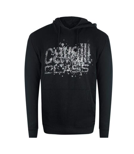 Sweat À Capuche Motif Logo Effet Peinture En Aérosol Homme Noir Cavalli Class