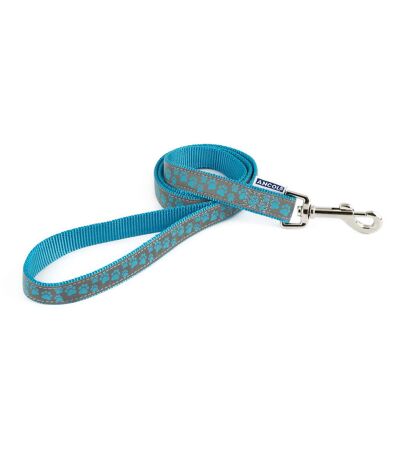 Collection patterned reflective dog lead 100cm x 1.9cm blue Ancol