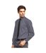 Mens  Poplin Long-sleeved Formal Shirt Dark Grey Premier-1