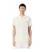 Mens Embroidered Logo Polo Shirt White Lacoste-1