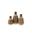 Vase Design Feuilles Jaisalmer 30cm Marron-2