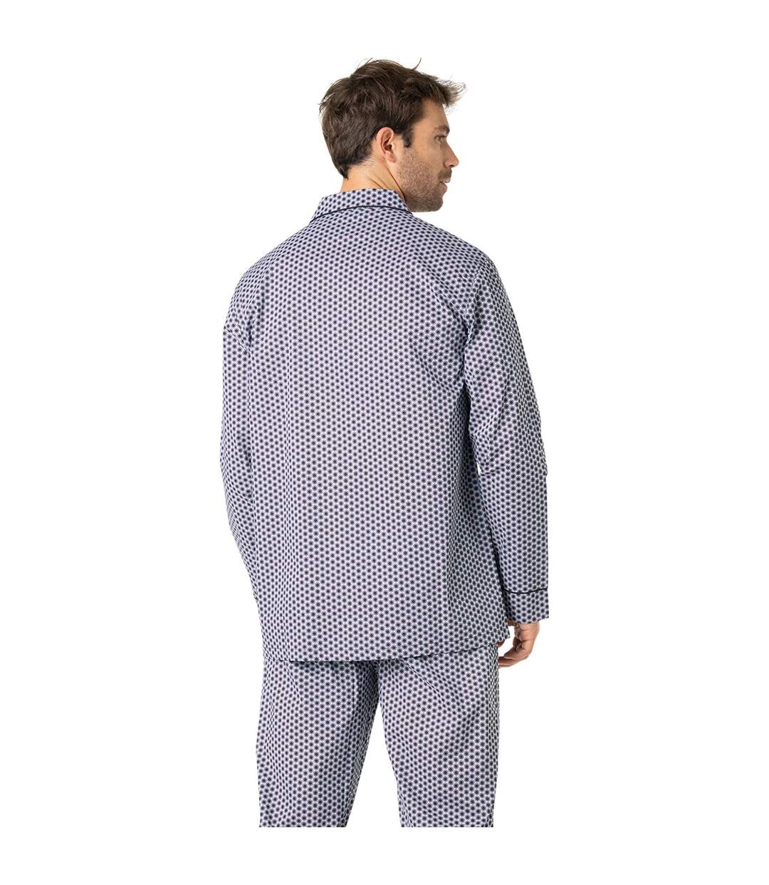 Pyjama long ouvert homme Popeline Eminence-3