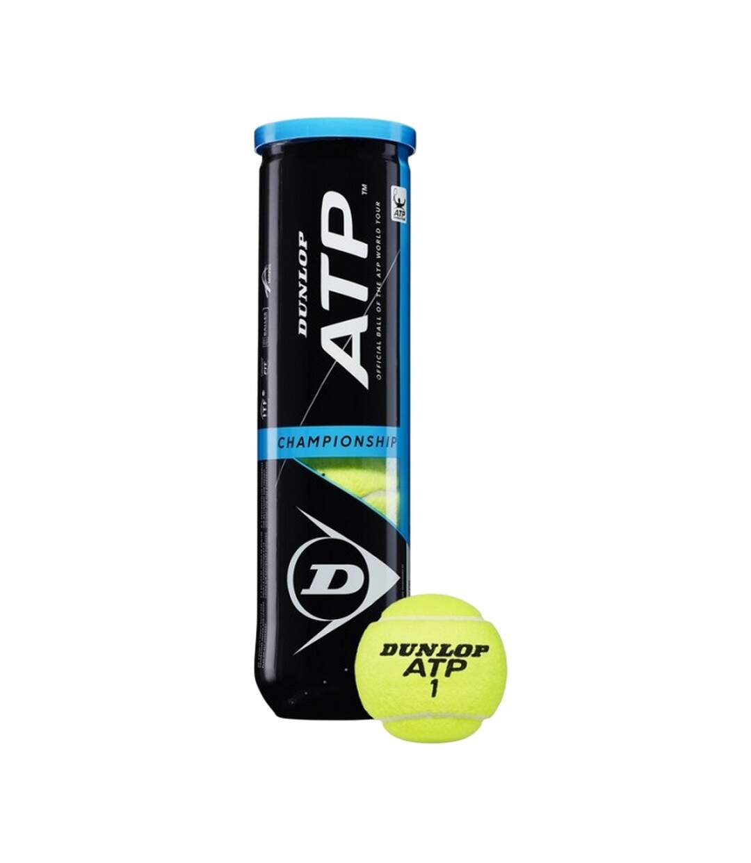 Pack Of 4  Atp Championship Tennis Balls  One Size Neon Green Dunlop-2