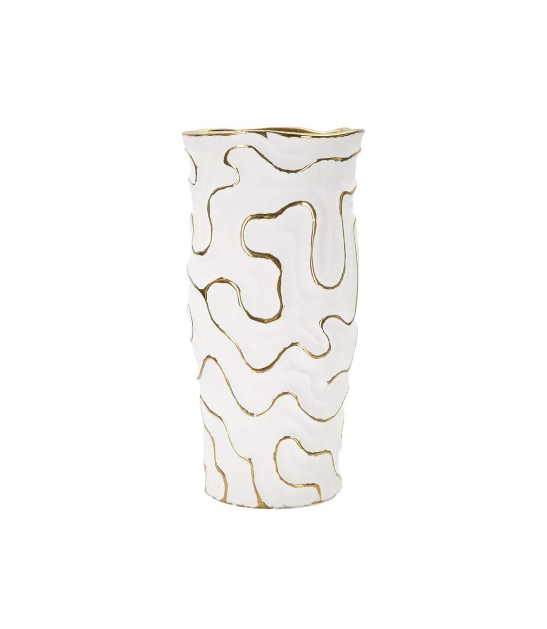 Vase Design en Céramique Adore 32cm Blanc-1