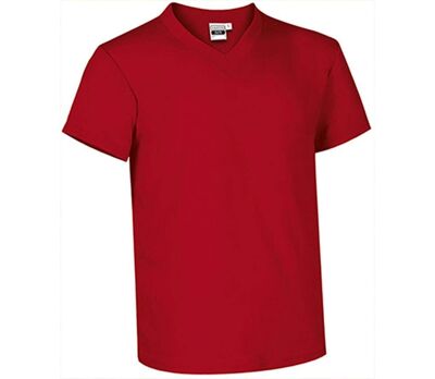 T-shirt manches courtes - Col V - Homme - réf SUN - rouge