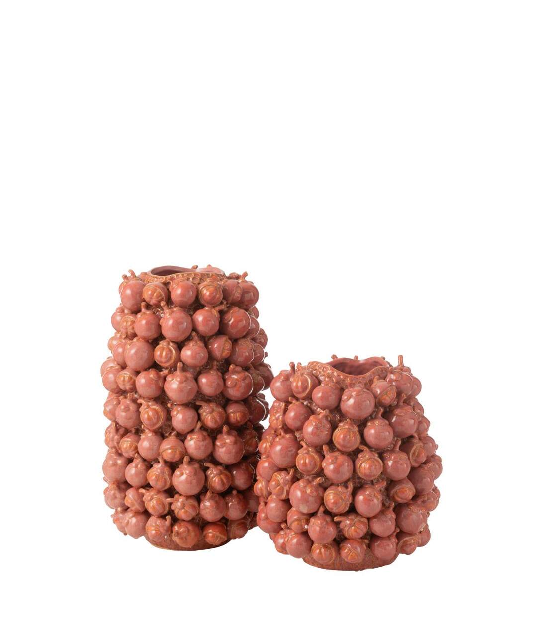 Vase Déco en Argile Botanica 49cm Cuivre Rose-2