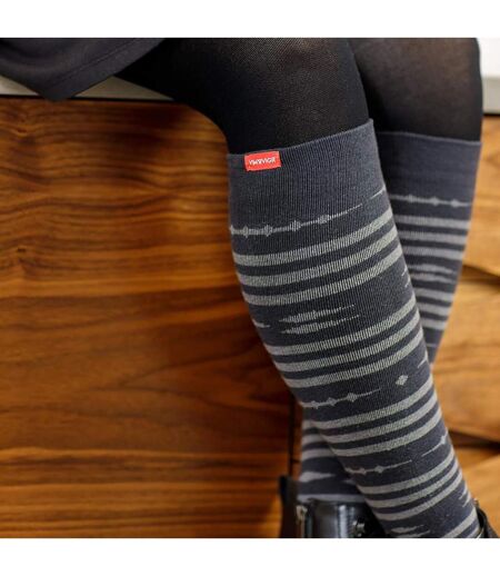 1 Pack Wide Calf Merino Wool Graduated Compression Socks | 15-20 mmHg