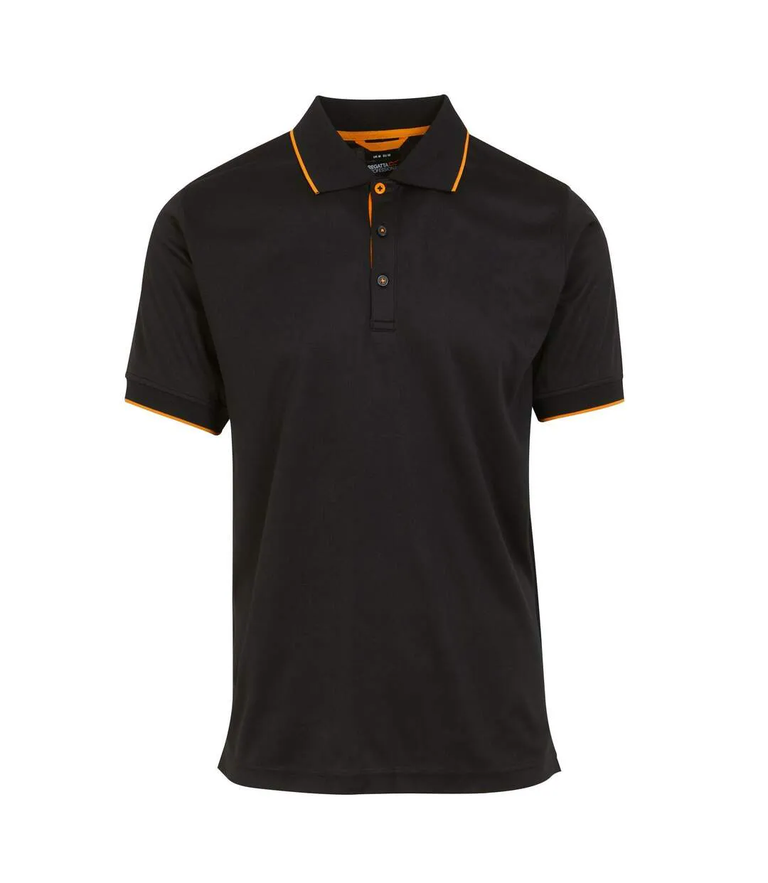 Polo Navigate Homme Noir Orange Vif Regatta-2