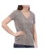 T-shirt Gris/Blanc Femme Lee Cooper Odla - S