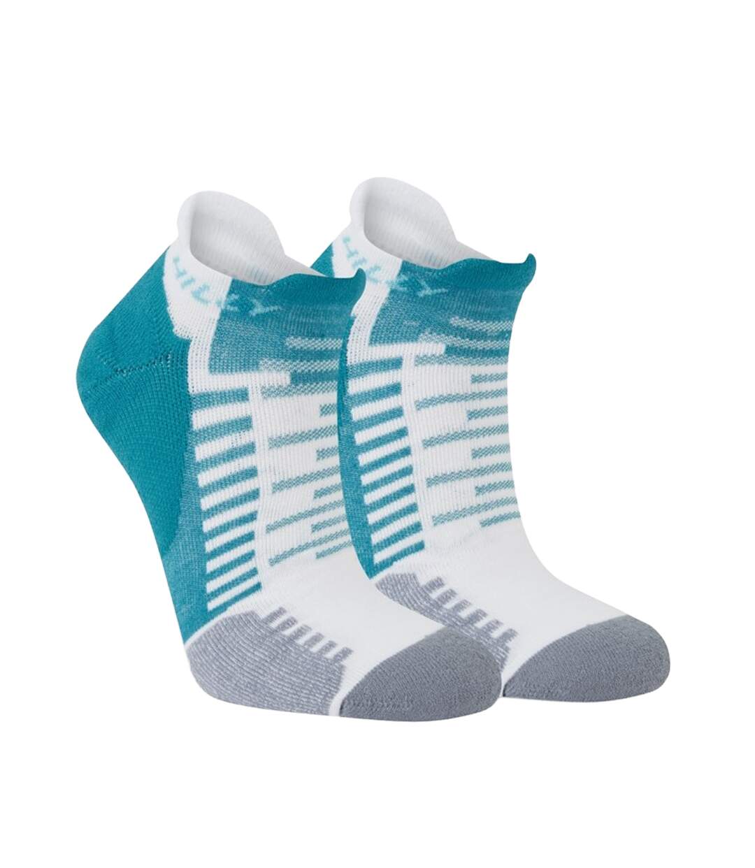Socquettes Adulte Bleu Sarcelle Blanc Hilly-1