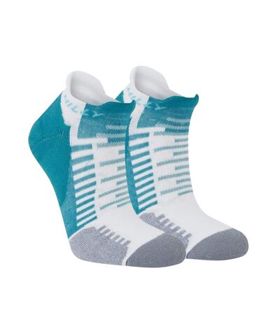 Socquettes Adulte Bleu Sarcelle Blanc Hilly