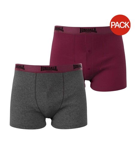 Boxers Homme Rouge Pastel Anthracite Lonsdale