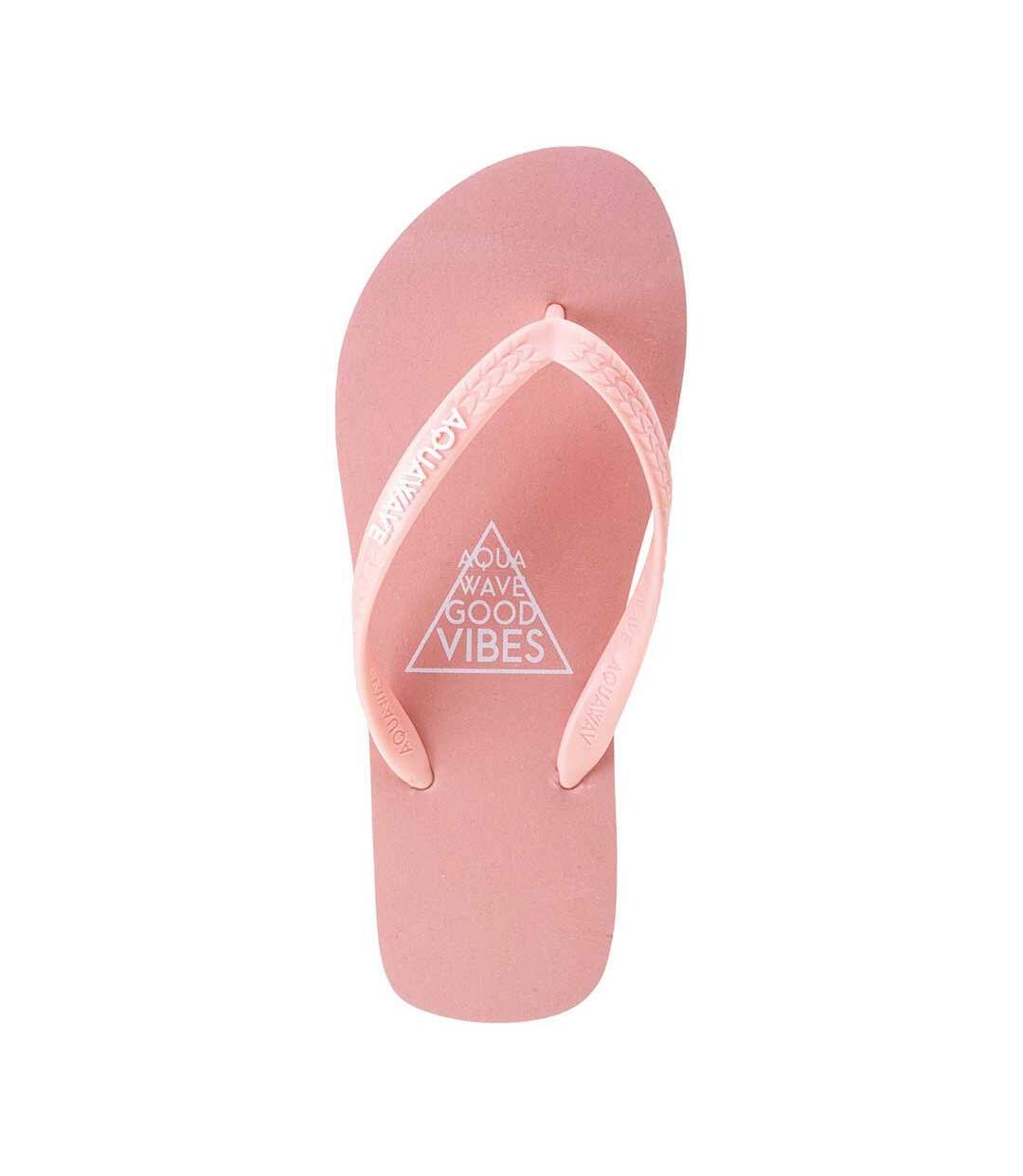 Tongs Motif/style Logo Bava Femme Rose Clair Aquawave-2
