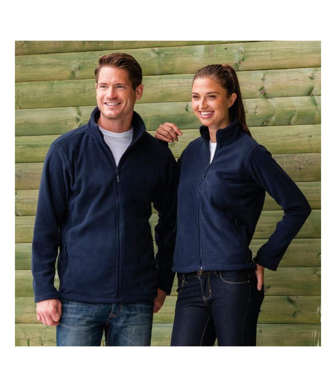 Russell Colours Ladies Full Zip Outdoor Fleece Jacket Veste Polaire D'extérieur À Fermeture Éclair Bleu Marine Jerzees Colours-3