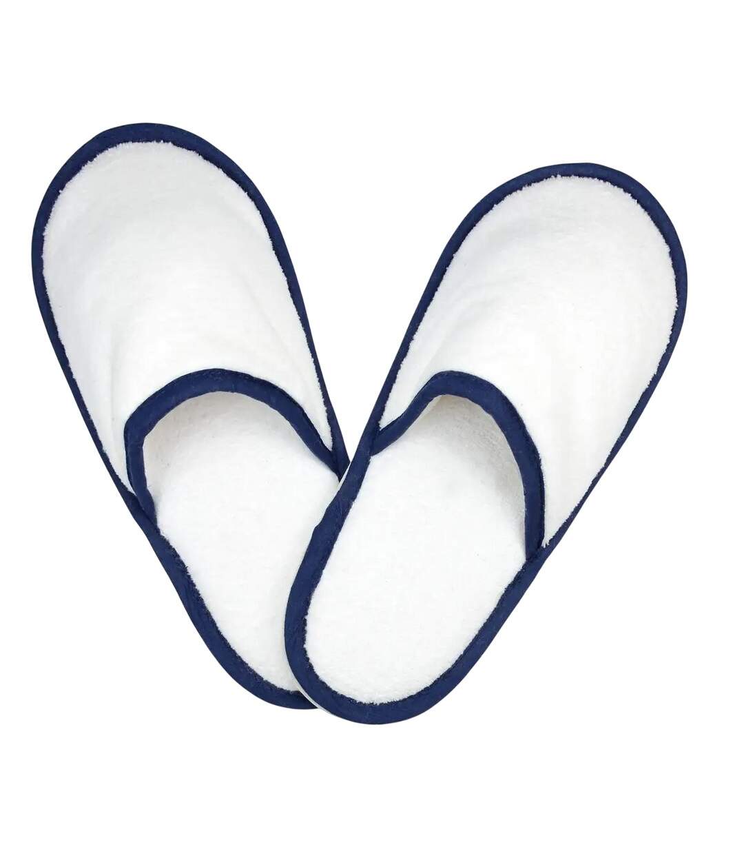 Chaussons Adulte Blanc Bleu Marine The One Towelling-1