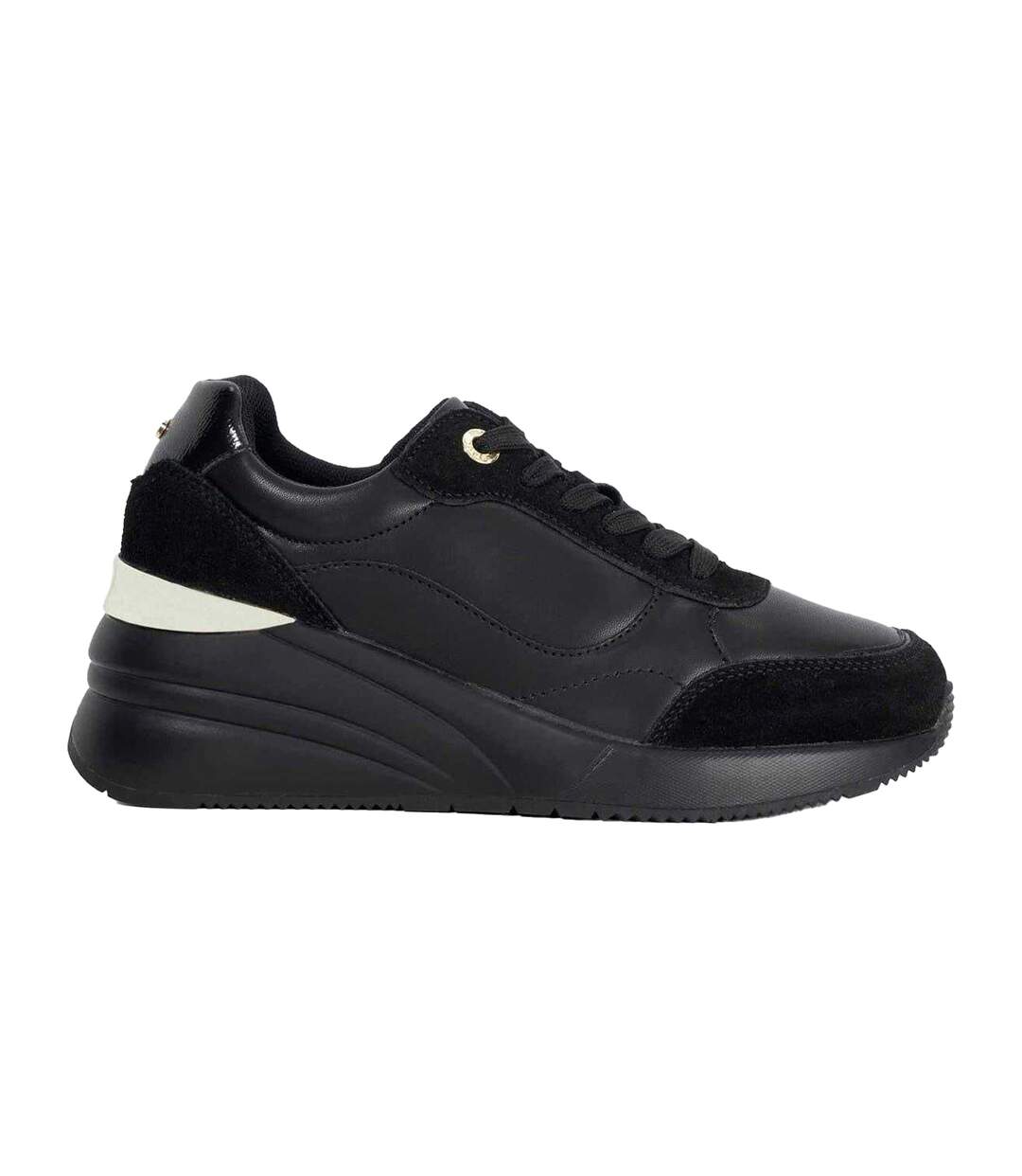 Baskets Elatie Hidden Femme Noir Dune London-1