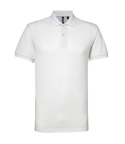 Asquith & Fox Mens Short Sleeve Performance Blend Polo Shirt (White)