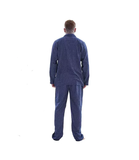 Ensemble De Pyjama Long Motif/style À Rayures Homme Bleu Keanu