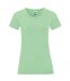 T-shirt Iconic Femme Vert Pâle Fruit Of The Loom-1