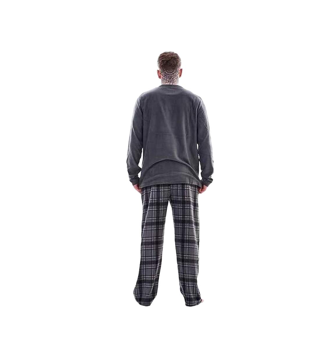 Ensemble De Pyjama Long Motif/style À Carreaux Homme Charbon Keanu-2