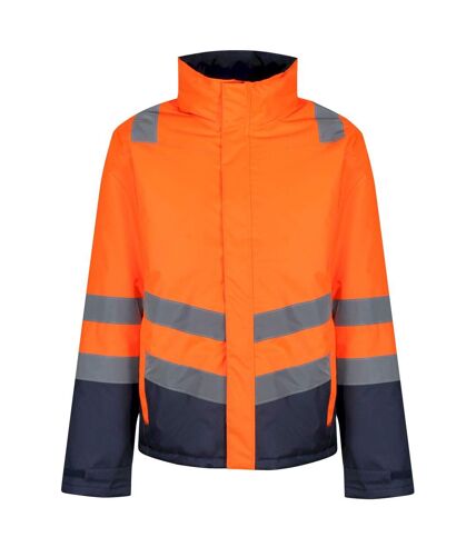 Regatta Mens Hi-Vis Waterproof Jacket (Orange/Navy) - UTRG7661
