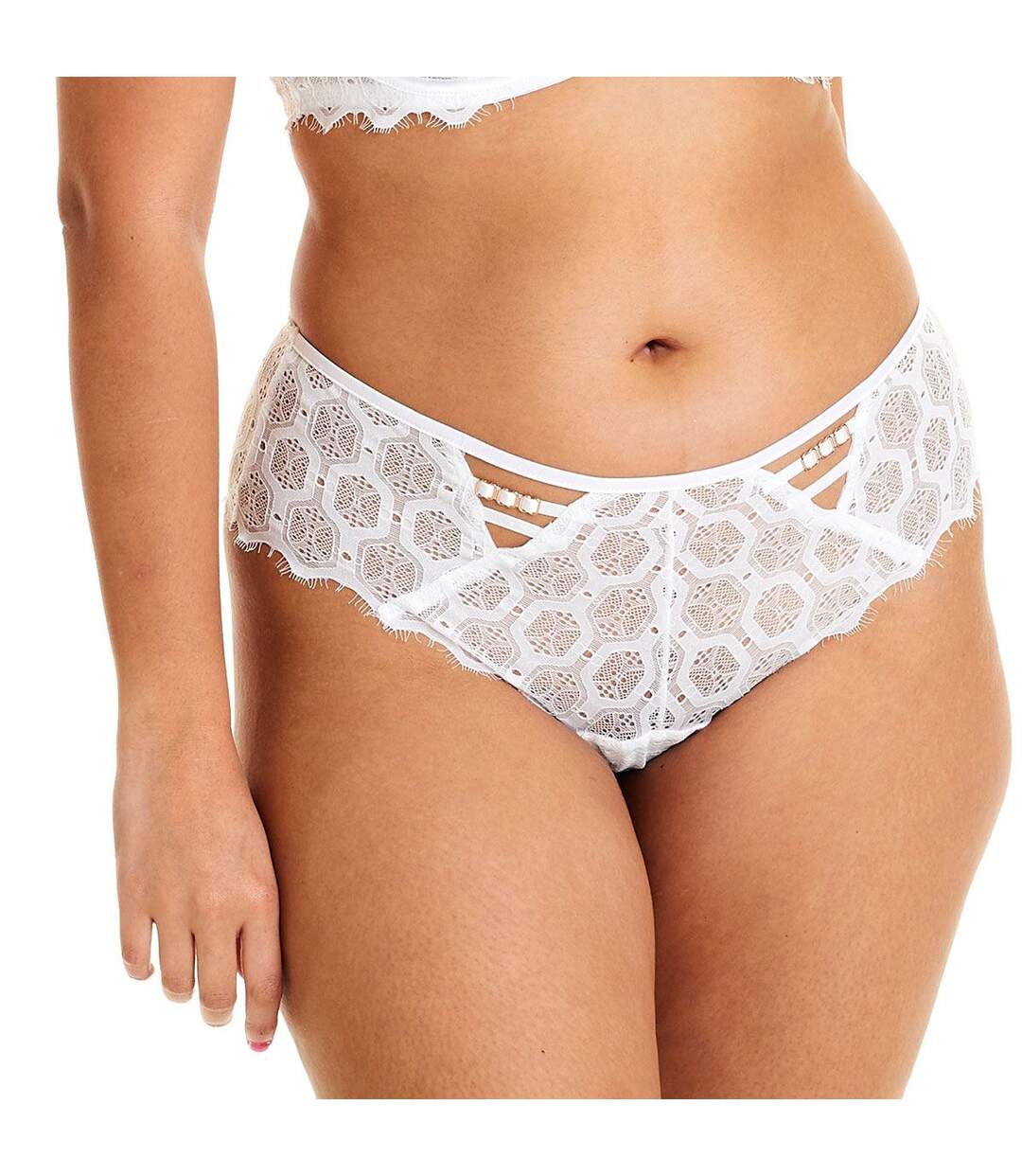 Shorty tanga brésilien blanc Imprévisible-2