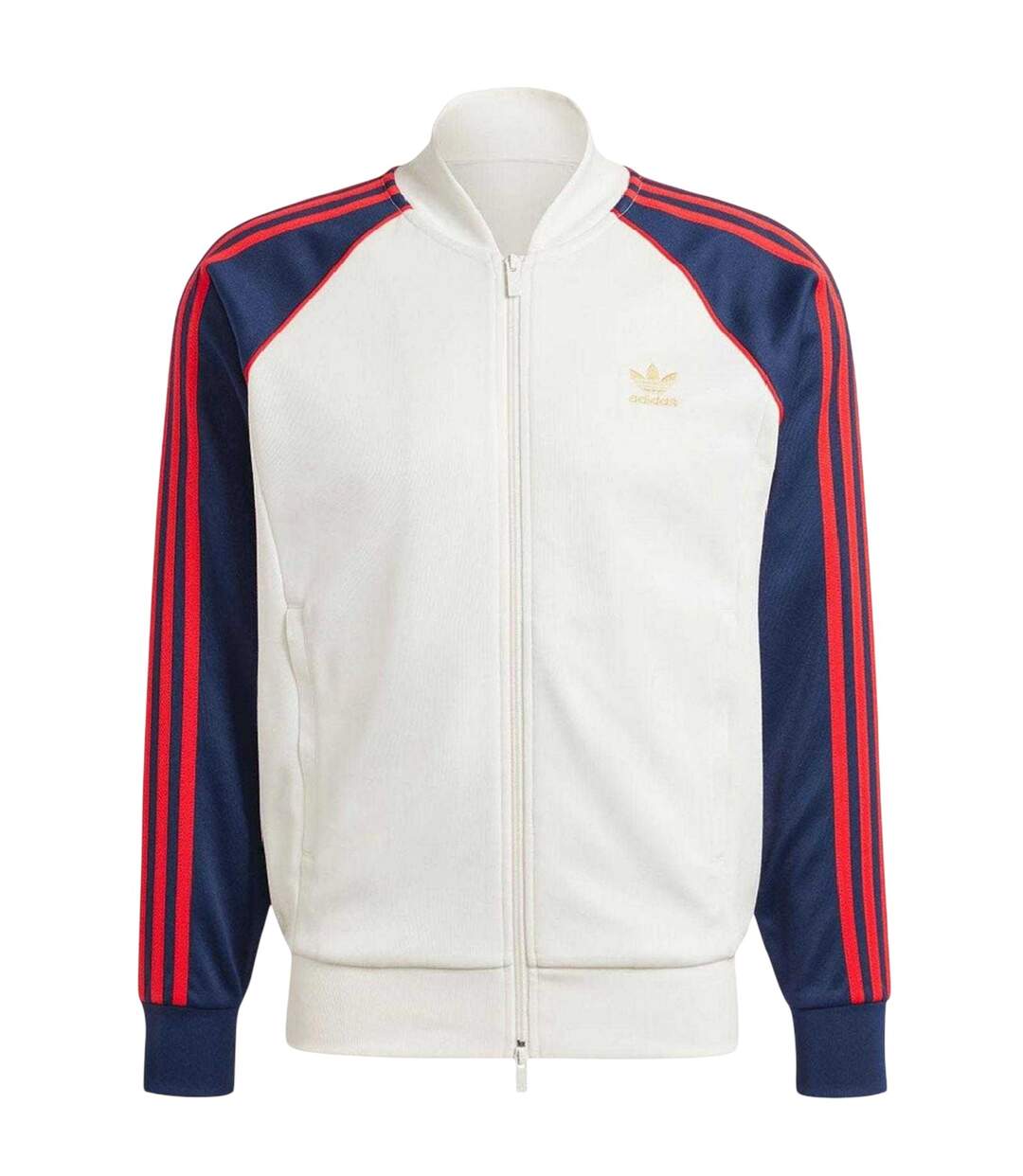 Veste De Survêtement Motif/style 3 Rayures Classics Homme Blanc Adidas-2