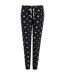 Womens/ladies cuffed lounge pants navy/white Skinni Fit-1