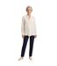 Womens/ladies Tie Neck Long-sleeved Blouse White Boss-3