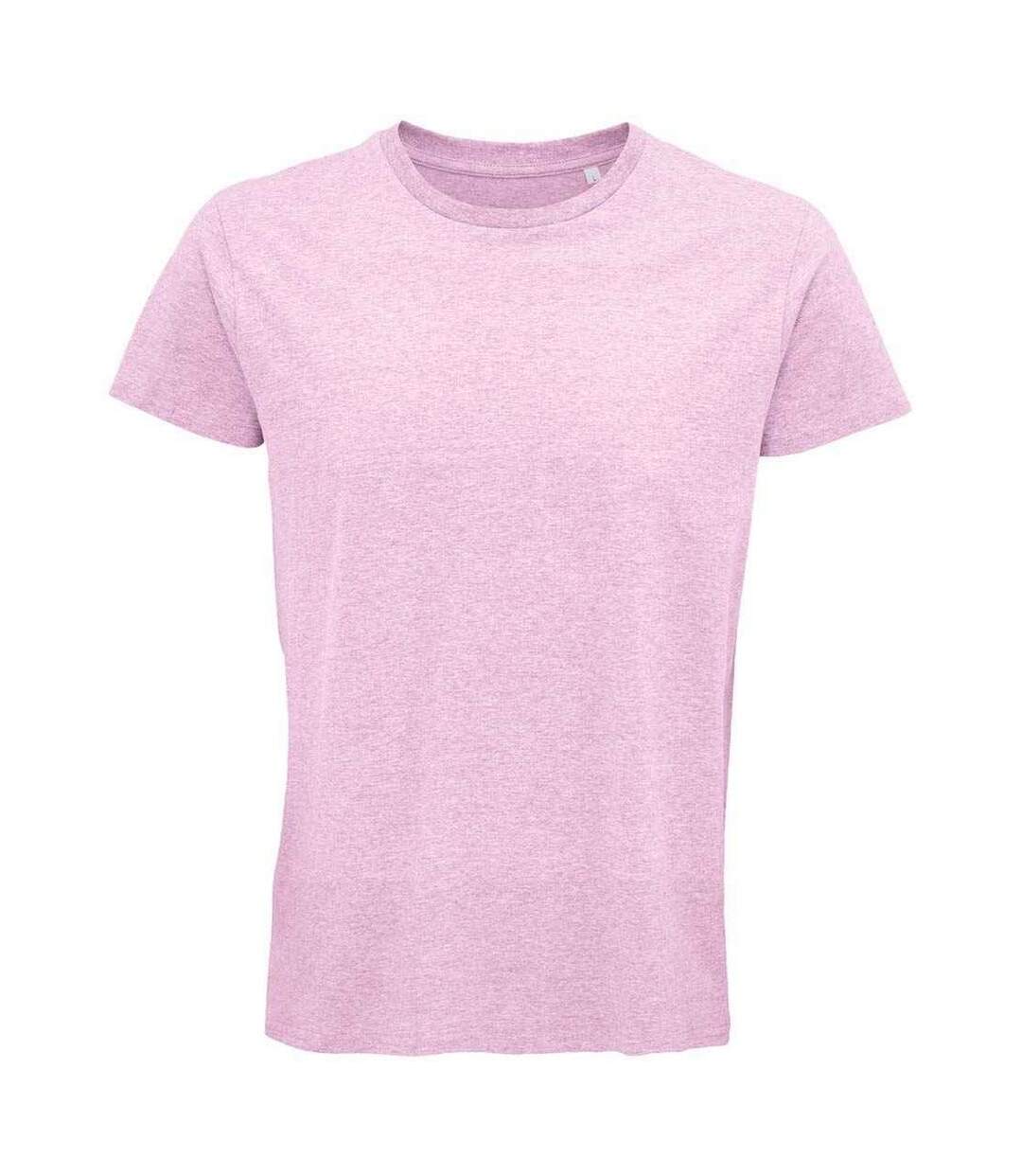 Mens crusader heather t-shirt pink SOLS