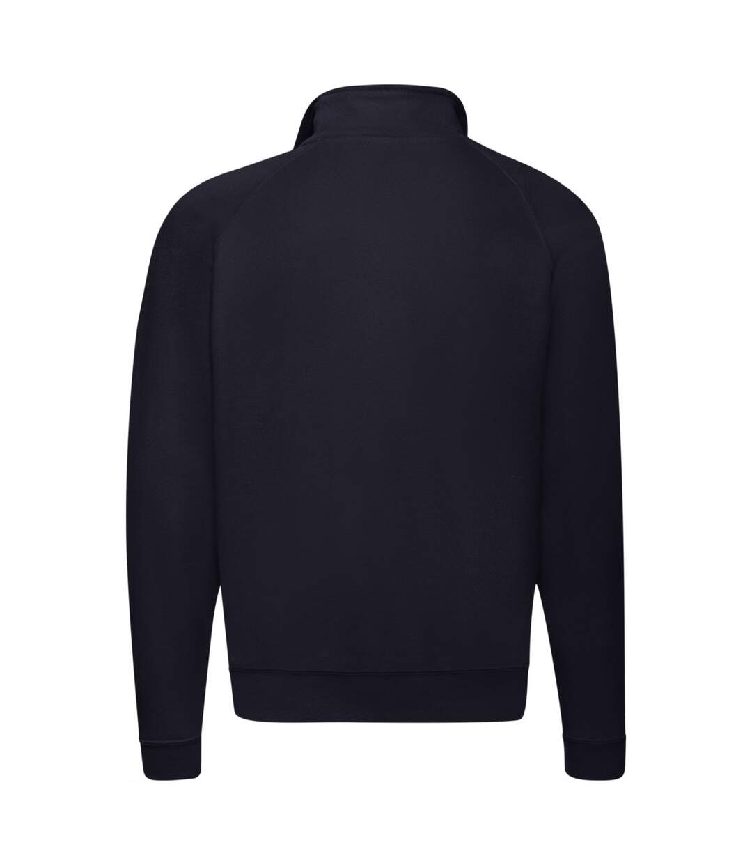 Mens Classic 80/20 Zip Neck Sweatshirt Deep Navy Fruit Of The Loom-2