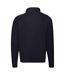 Mens Classic 80/20 Zip Neck Sweatshirt Deep Navy Fruit Of The Loom-2