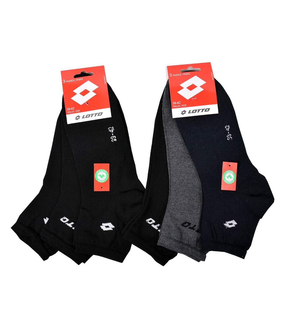 Chaussettes homme LOTTO Socquettes Pack de 6 Paires unies couleurs