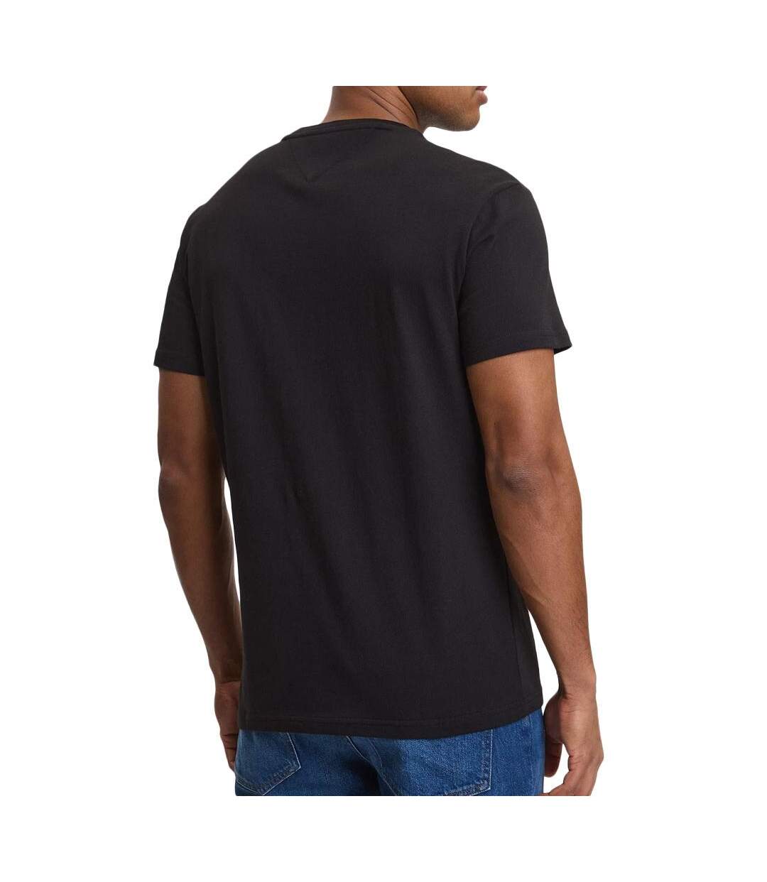 T-Shirt noir homme tommy hilfiger tjm reg signature-2