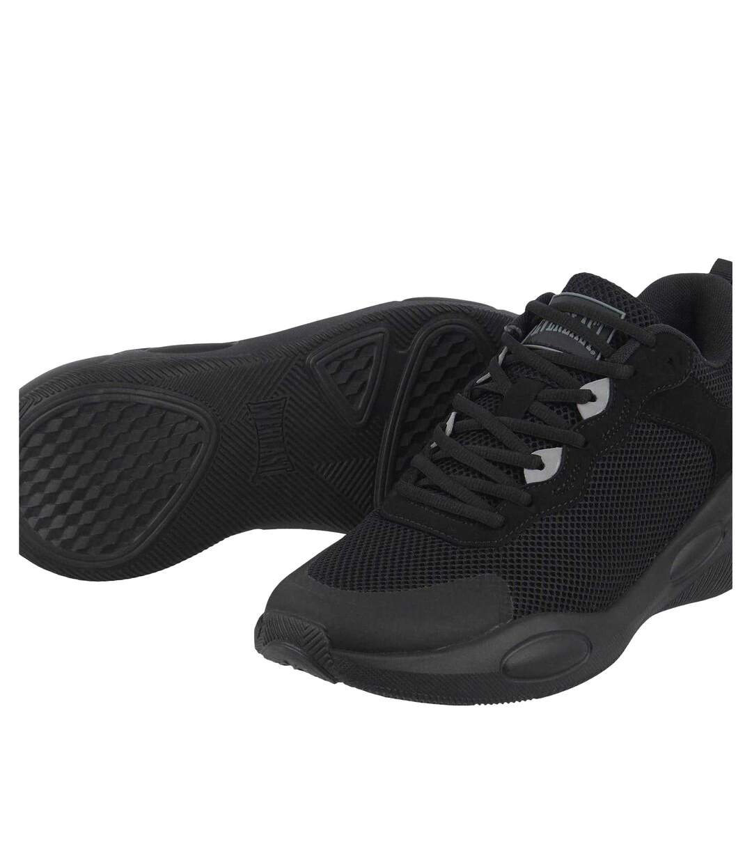 Mens Crossover Mesh Basketball Trainers Black Charcoal Everlast-4
