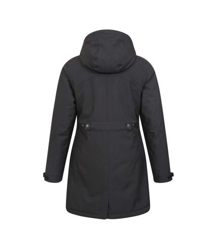 Womens/ladies rain on waterproof padded jacket black Mountain Warehouse