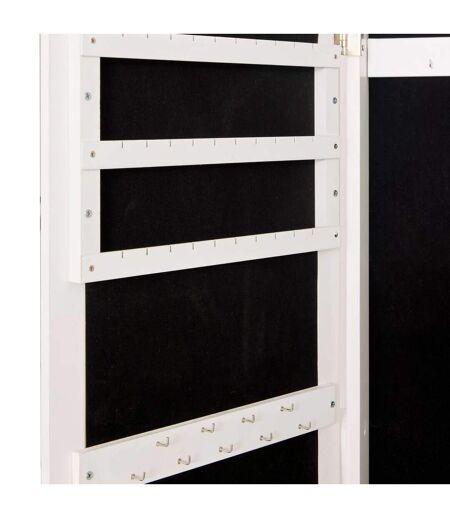 Armoire à Bijoux Avec Miroir Emily 158cm Blanc